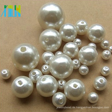 Schmuck Mode runden ABS Kunststoff Perlen mit Loch Perlen